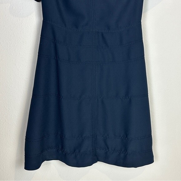 Banana Republic Navy Flutter Sleeve Sheath Dress 4 - Picture 3 of 9